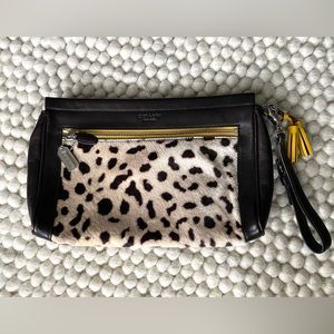 Coach Ocelot Haircalf Legacy Leather Zipper Clutch 48566